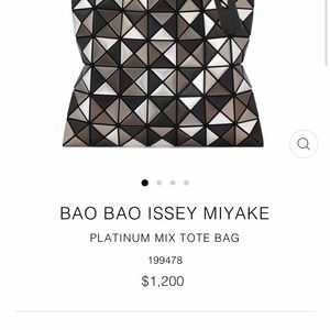 Beautiful NWT Issey Miyake Platinum Tote